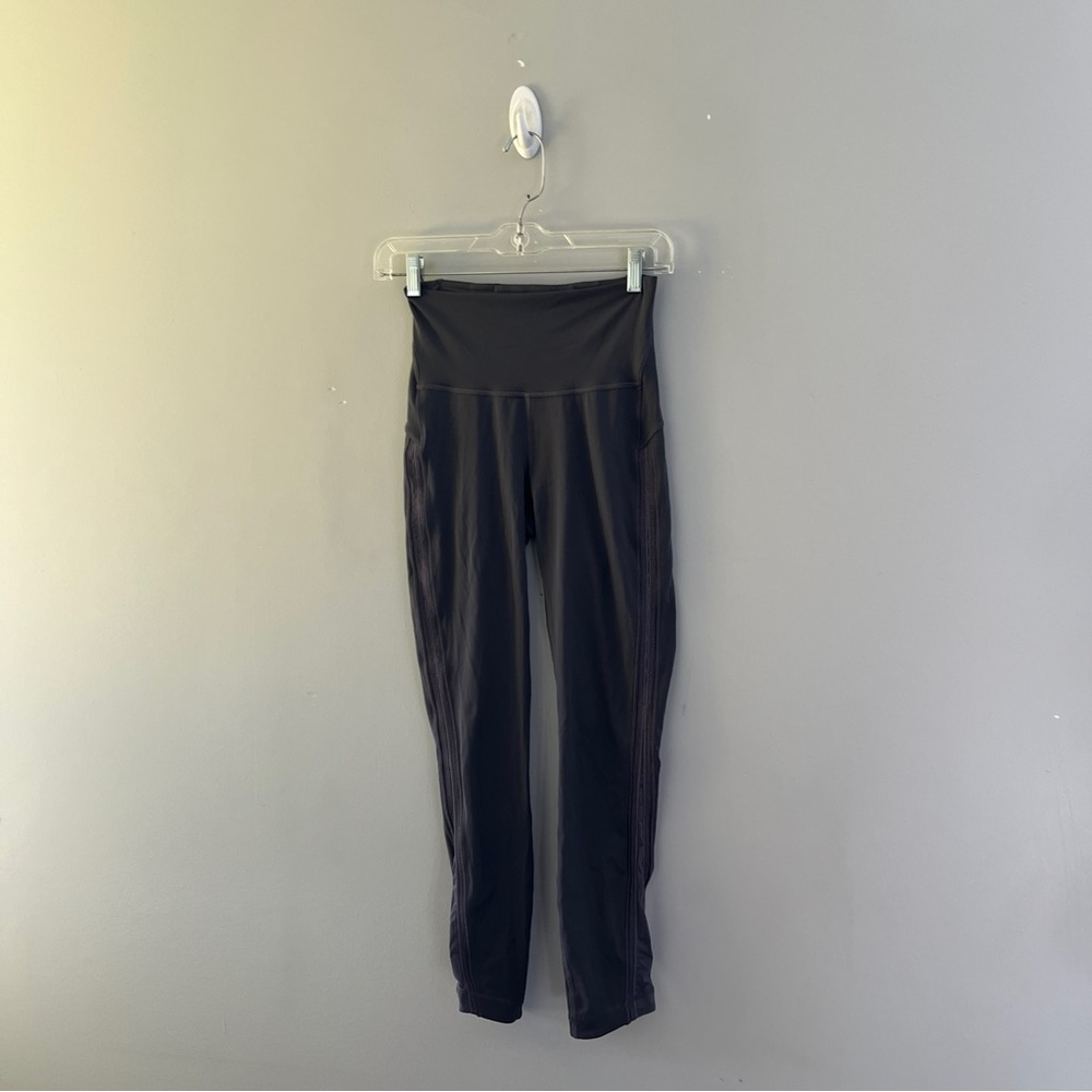 Lululemon Wunder Under Hi-Rise 7/8 Tight Awaken 25" Dark Shadow Workout Size 4